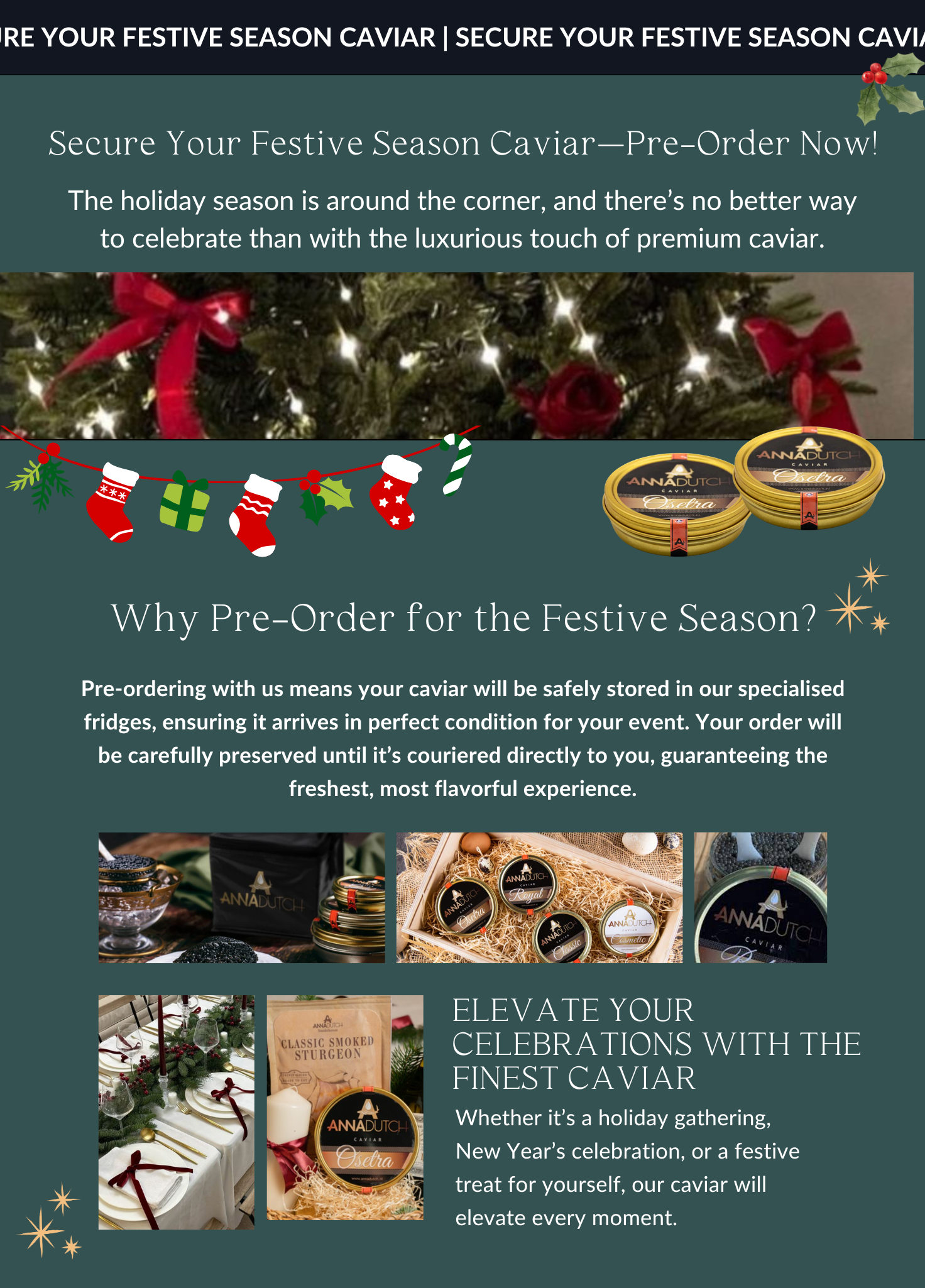 Secure Your Festive Season Caviar - Pre-Order Now!