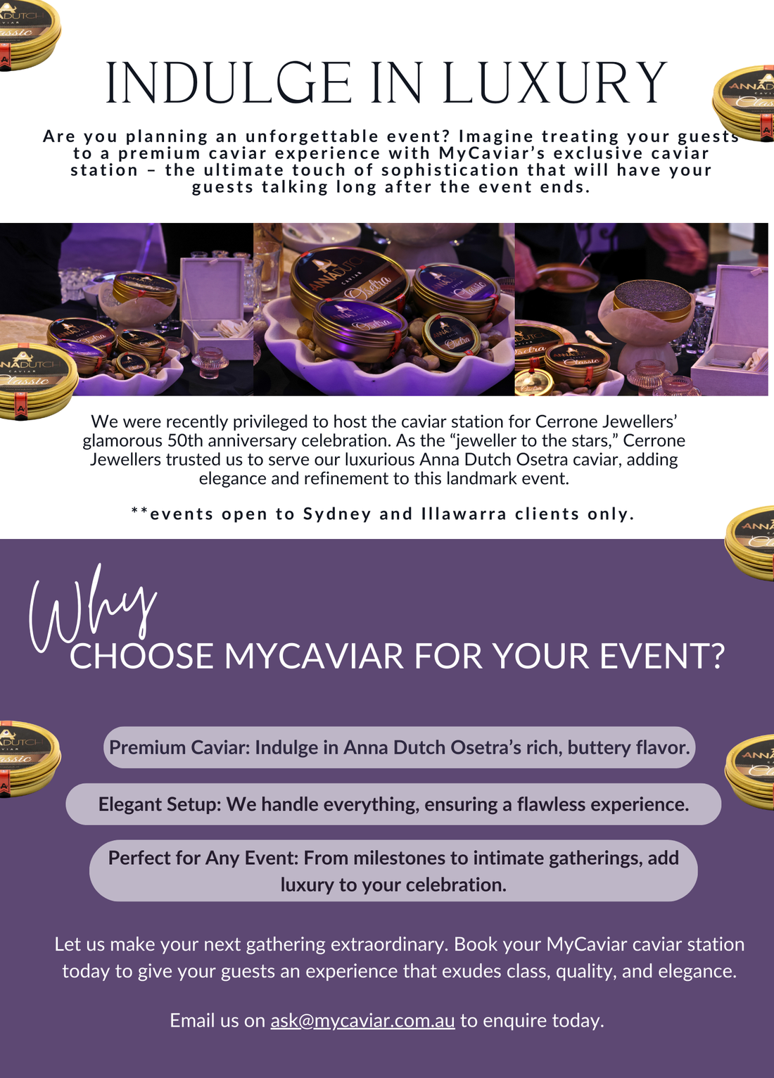 Elevate Your Next Event with a Caviar Station by MyCaviar 🤩